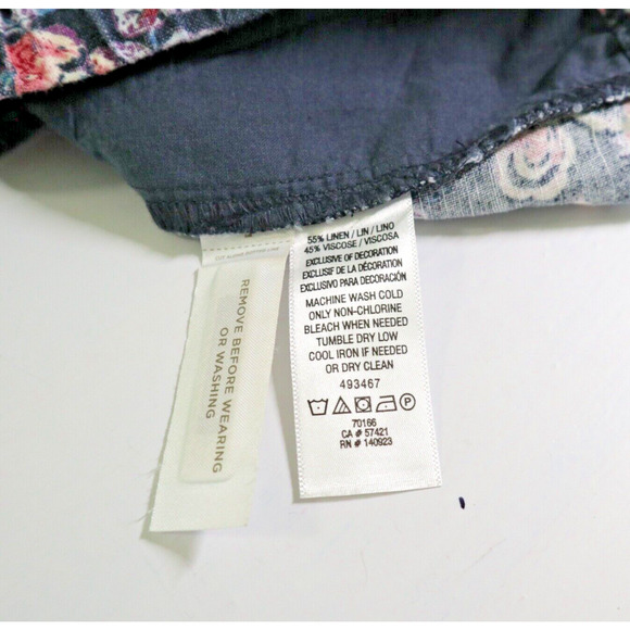 Ann Taylor LOFT Size M Linen Blend Lightweight Shorts Floral Print - Picture 7 of 7